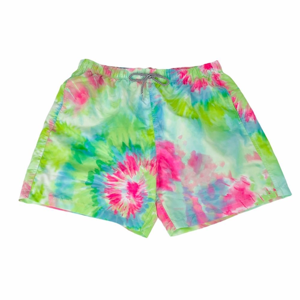 Boardies Tie Dye Swim Trunks Green Pink Size XLarge